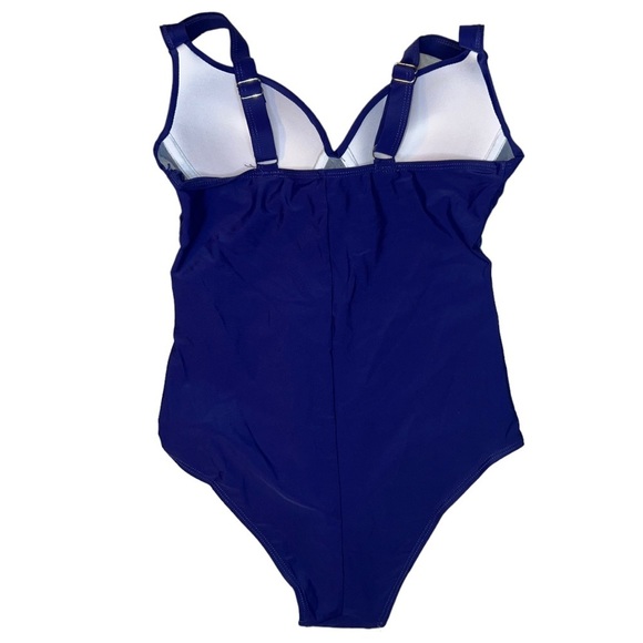 Viottiset Cross Front Cut Out One Piece Swimsuit Tummy Control High Waist size S - Picture 7 of 9